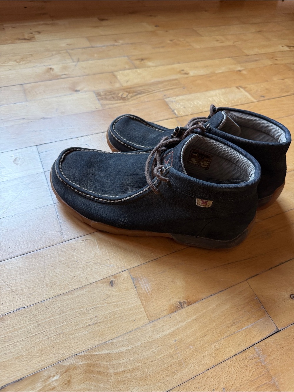 Twisted X Men's Black Suede Driving Mocs